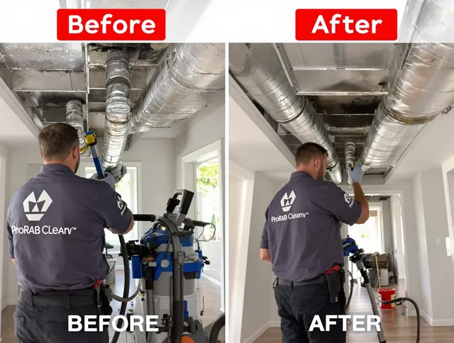 West Warwick Air Duct Cleaning expert performing thorough residential duct cleaning in a West Warwick home